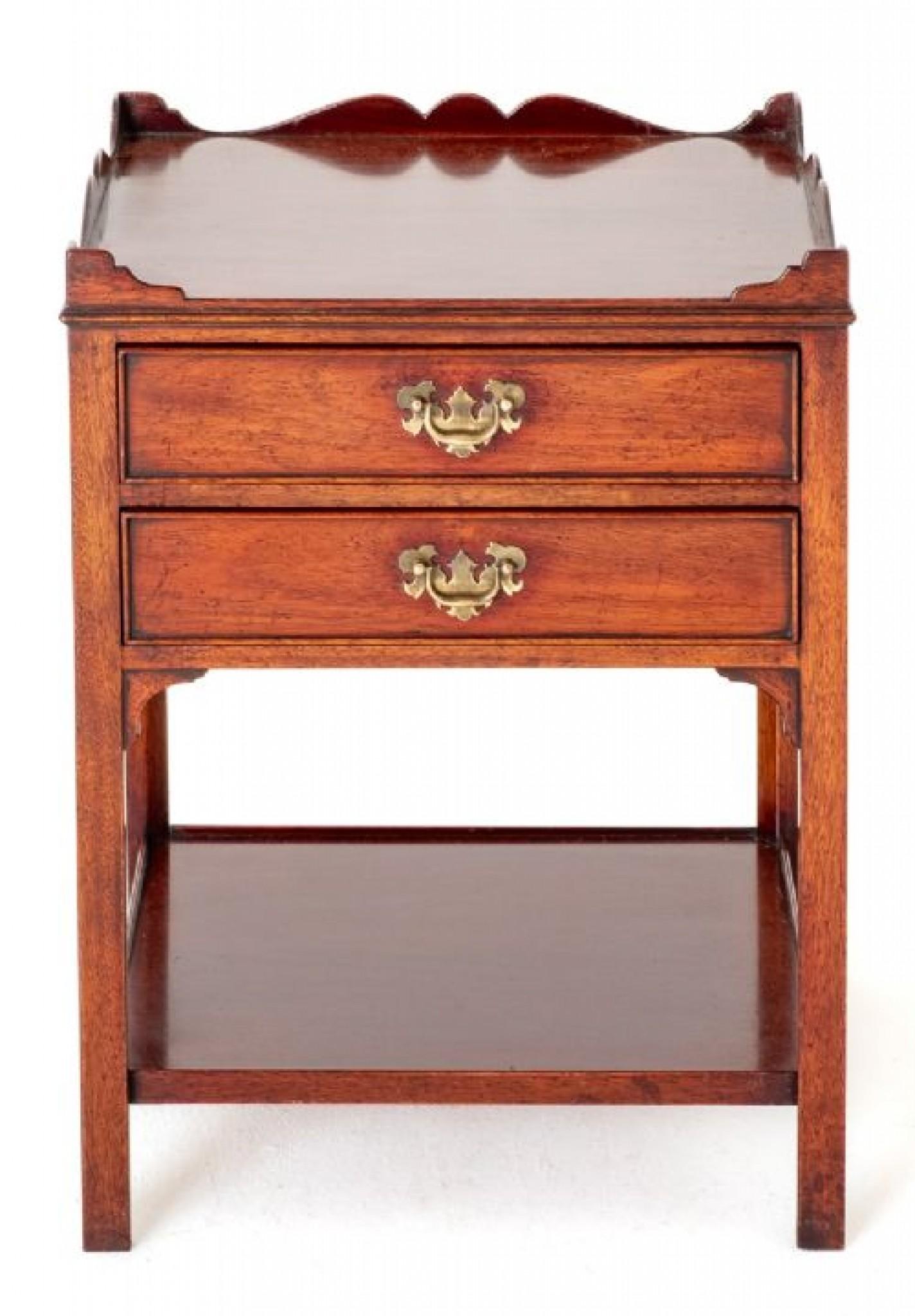 Georgian Revival Bedside Chest Mahogany Cabinet For Sale 2