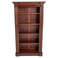Georgian Revival Bookcase Open Front Mahogany