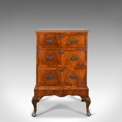 Georgian Revival Chest of Drawers on Stand, English, Walnut Cabinet