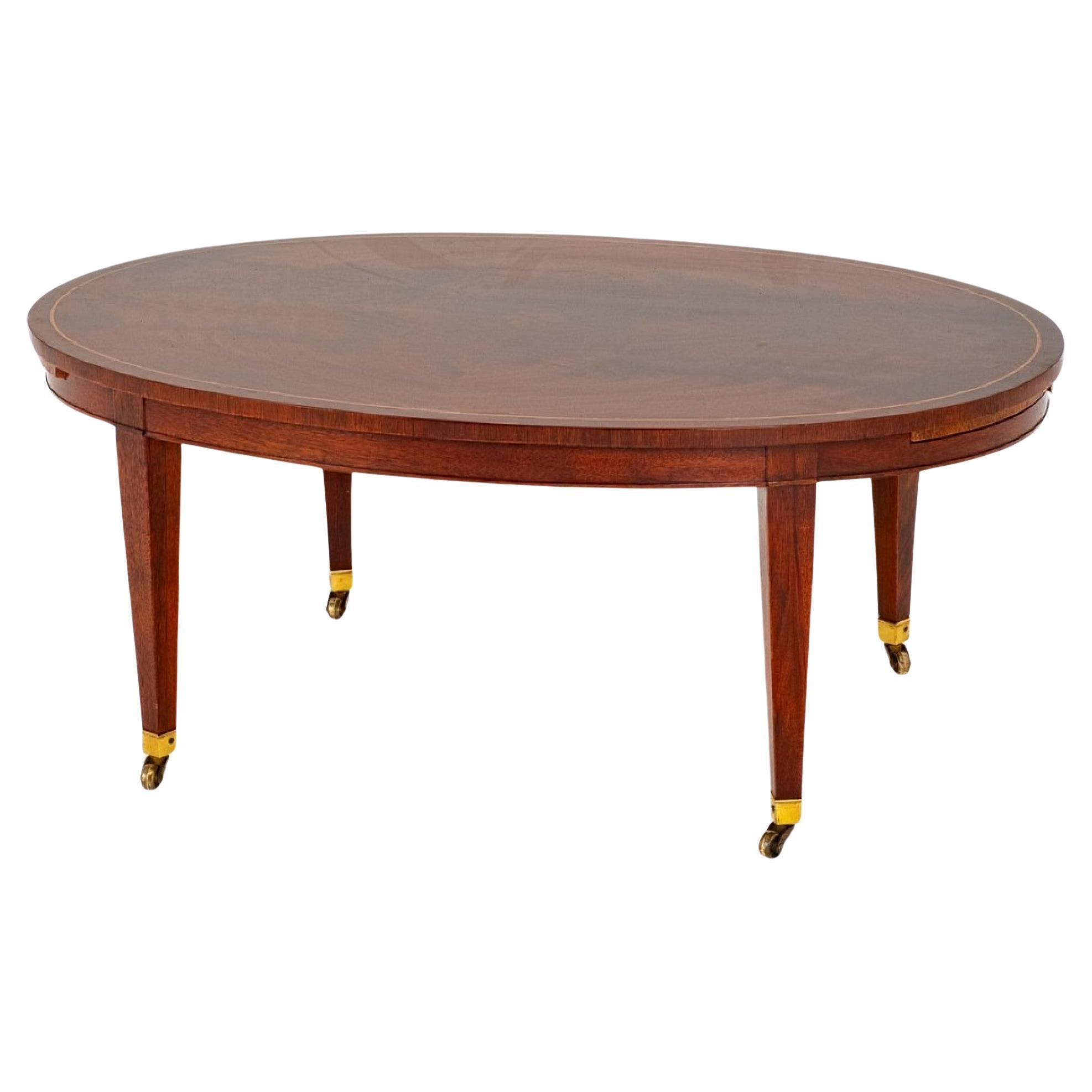 Georgian Revival Coffee Table Extending Mahogany For Sale