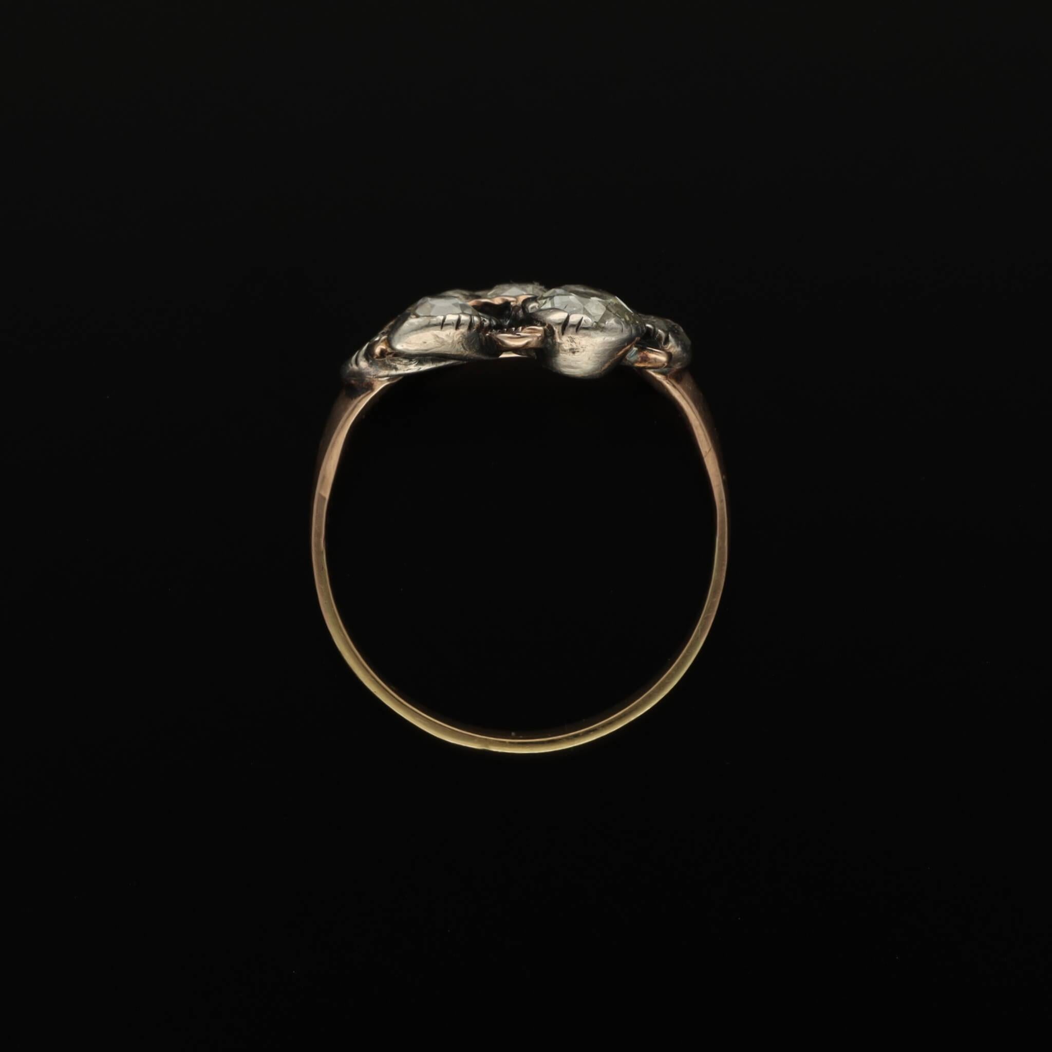 Georgian Revival Diamond Giardinetti Ring, Antique Diamond Flower Basket Ring 3