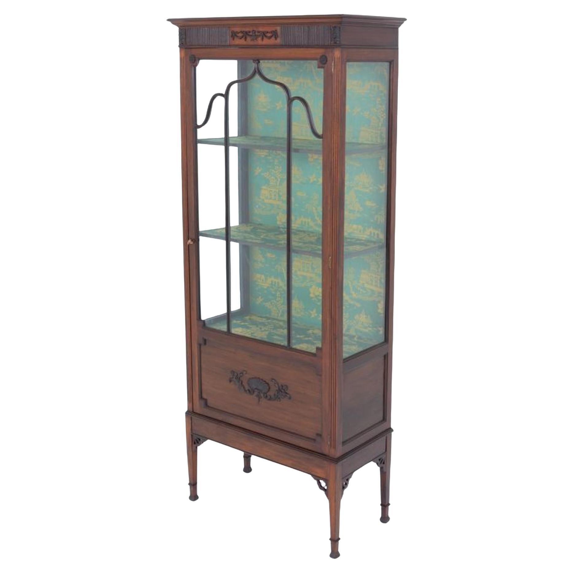 Vetrinetta in stile revival georgiano in mogano