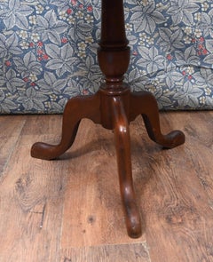 Georgian Revival Drum Table Side Leather Top