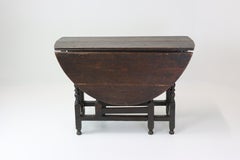 Georgian Revival English Barley Twist Oak Gateleg Table