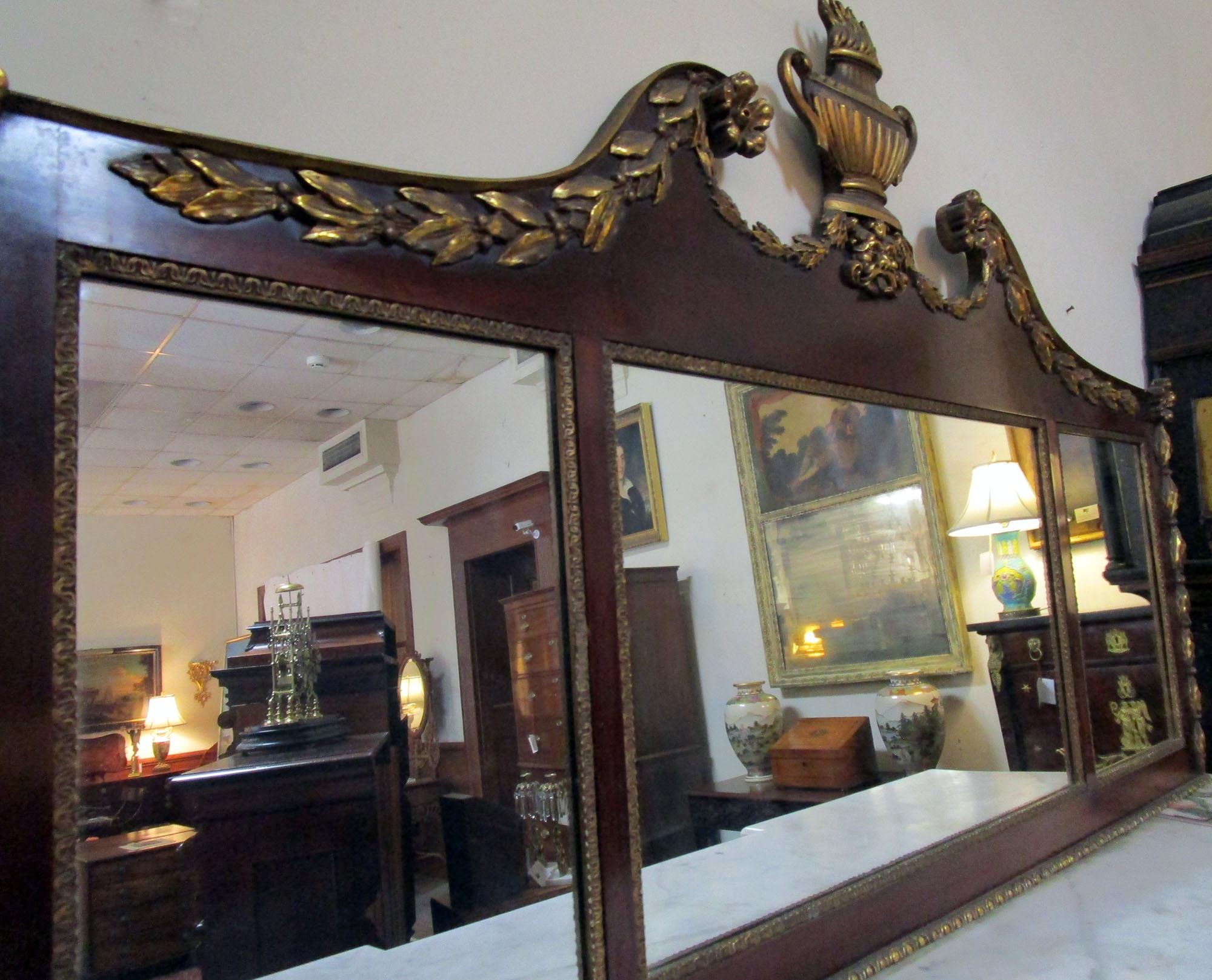 antique georgian overmantle mirror