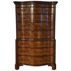 Georgian Revival Flame Mahogany Chest on Chest