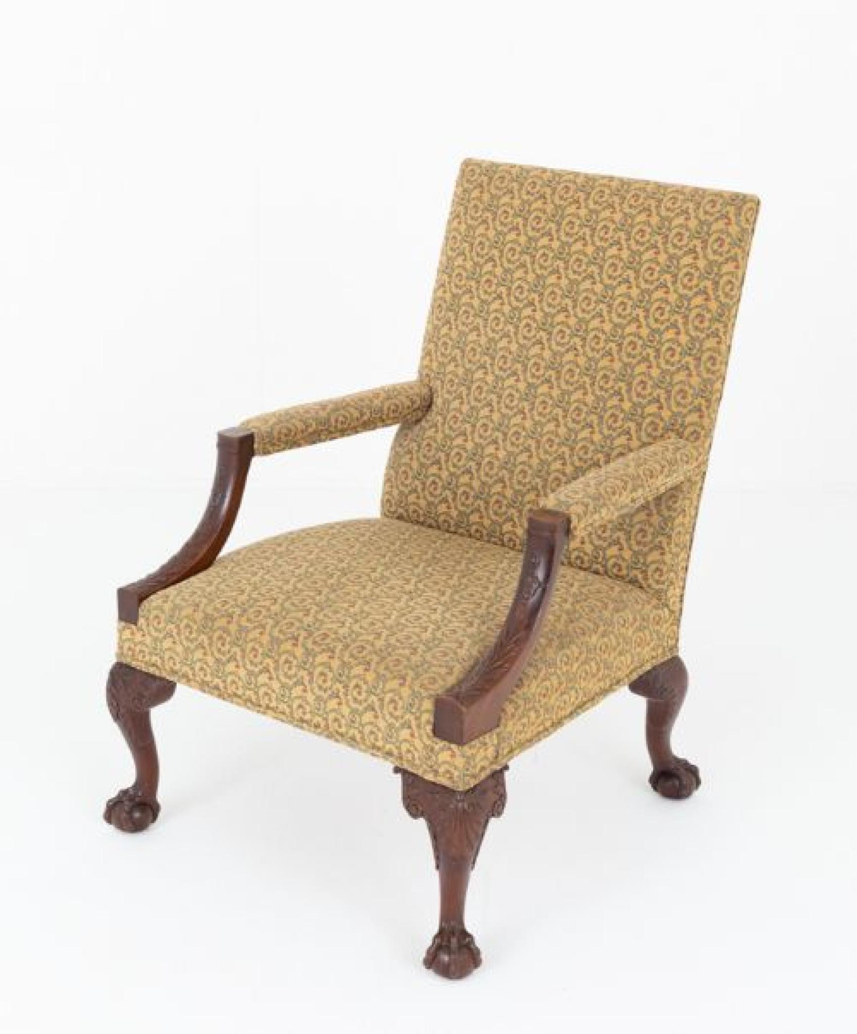Mogano Sedia Gainsborough in stile revival georgiano Poltrona in vendita