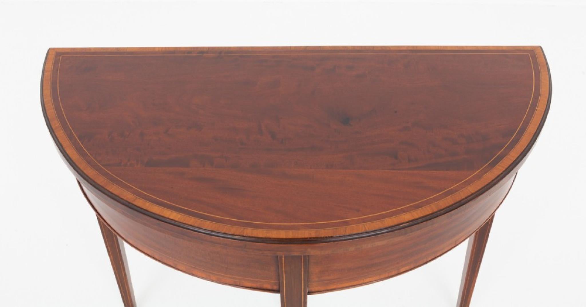 Georgian Revival Games Table Card Mahogany In Good Condition For Sale In Potters Bar, GB