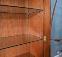 Georgian Revival Library Bookcase Walnut Cabinet