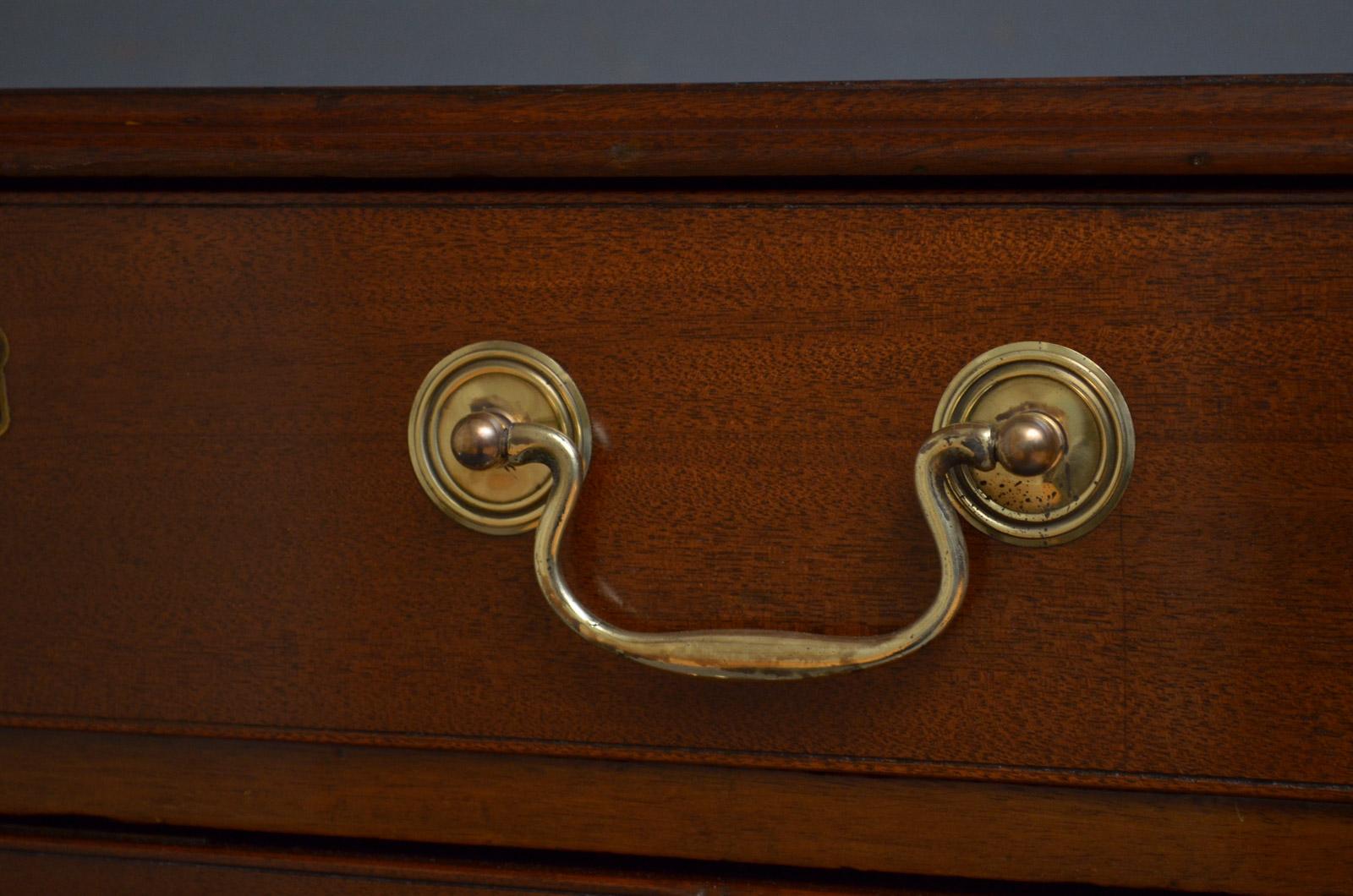 English Georgian Revival Mahogany Chest of Drawers of Small Proportions