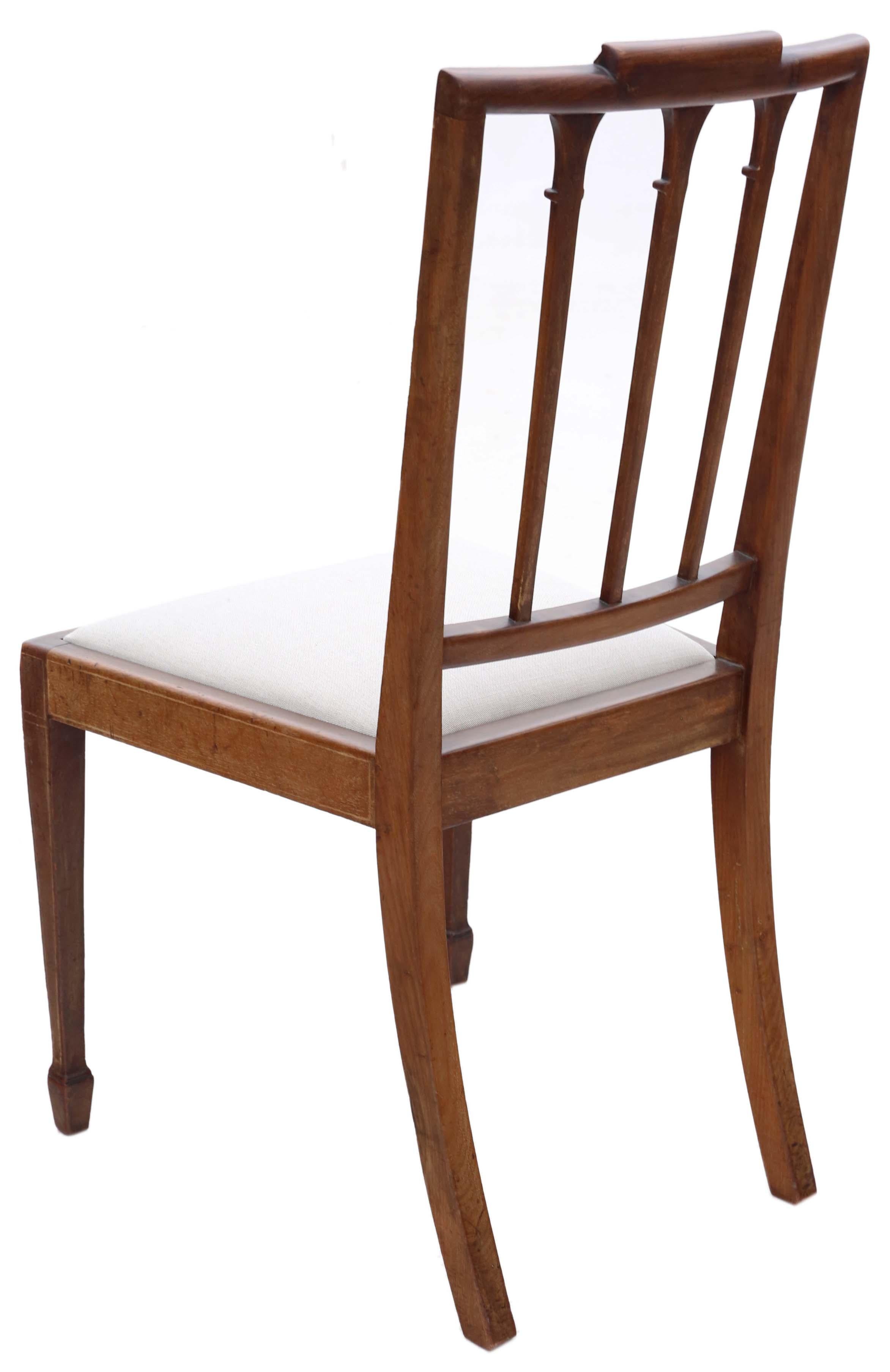 Georgian Revival Mahogany Dining Chairs: Set of 8 (6 + 2), Antique Quality, C190 For Sale 5