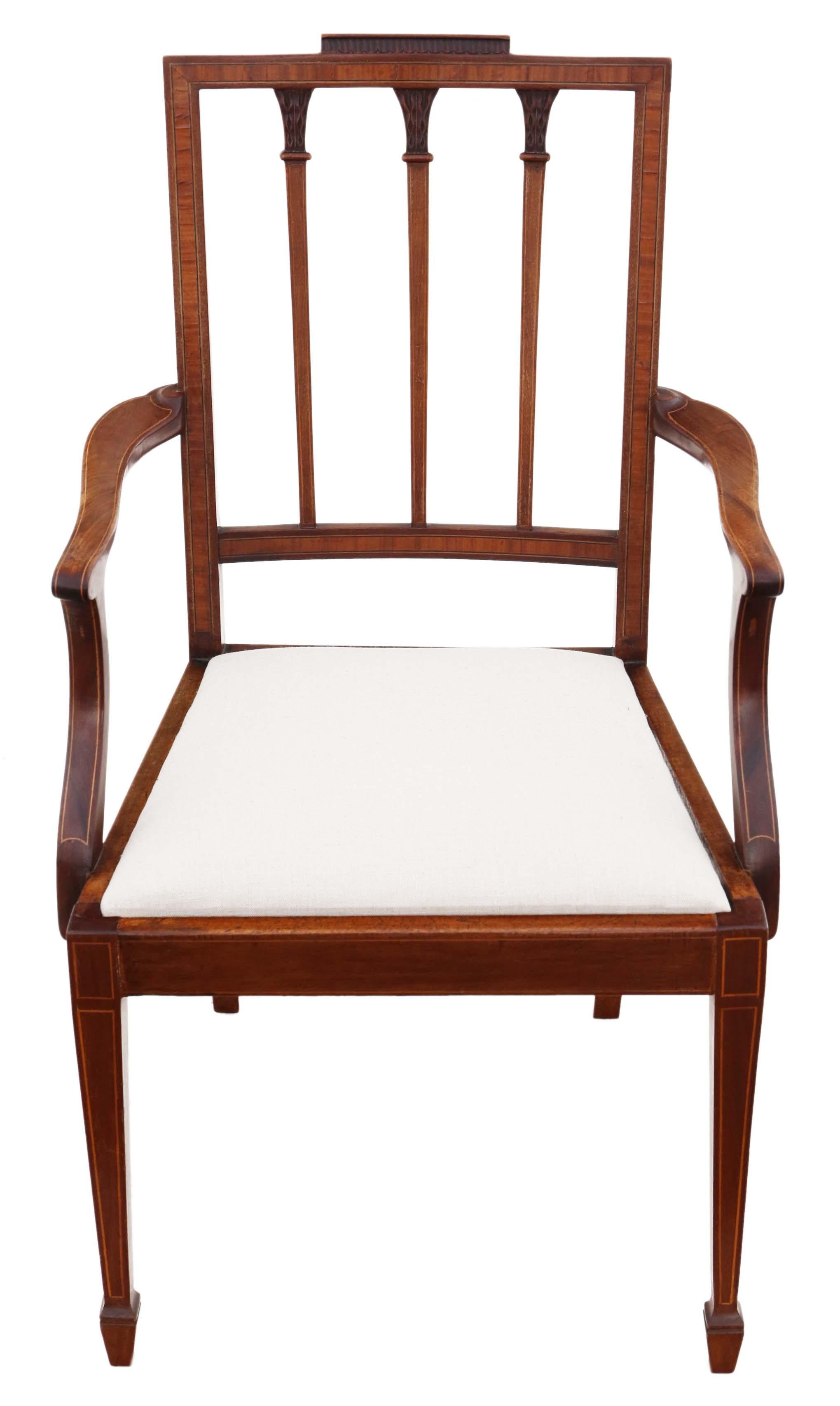 Georgian Revival Mahogany Dining Chairs: Set of 8 (6 + 2), Antique Quality, C190 In Good Condition For Sale In Wisbech, Cambridgeshire