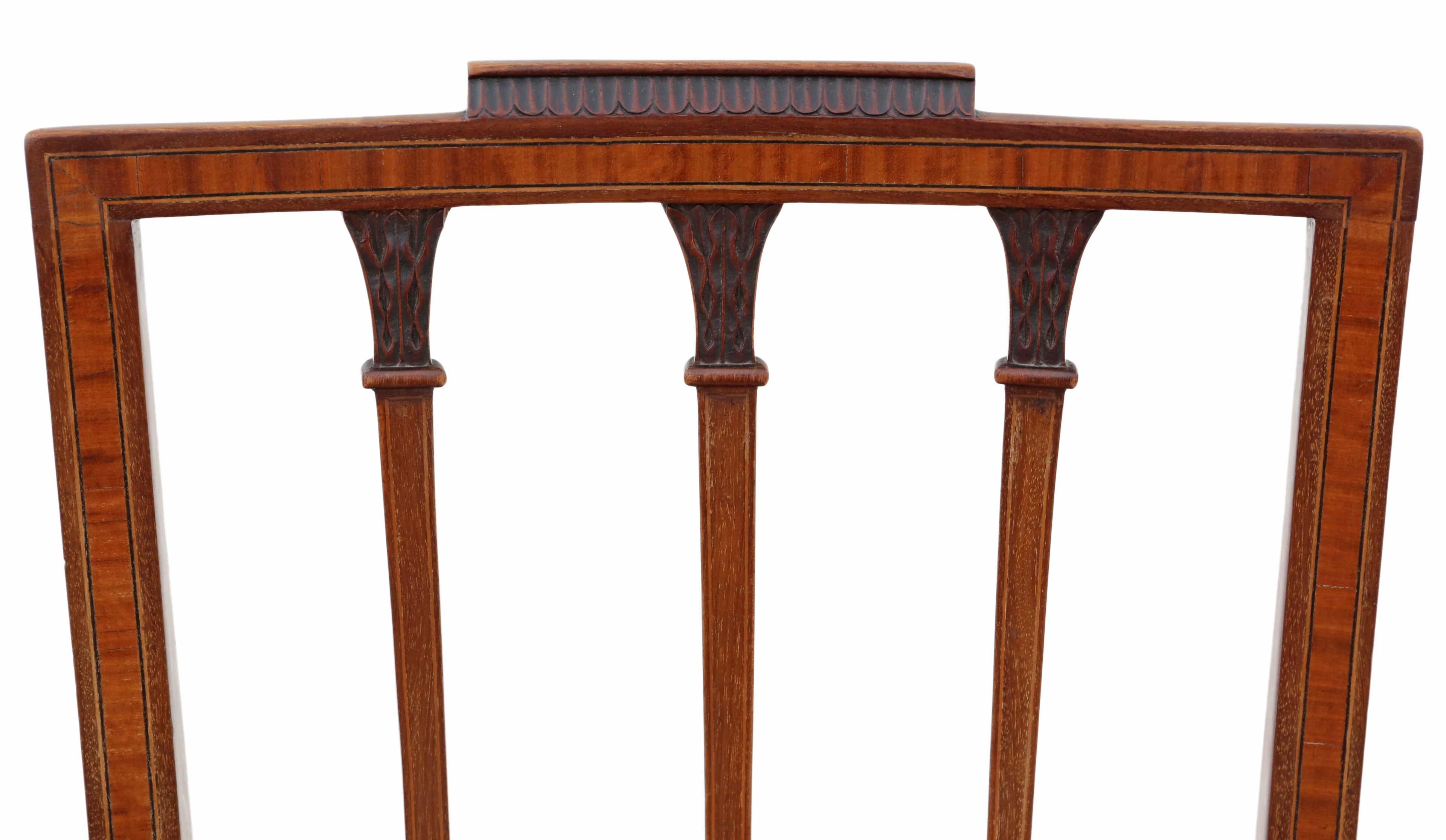 Georgian Revival Mahogany Dining Chairs: Set of 8 (6 + 2), Antique Quality, C190 For Sale 2