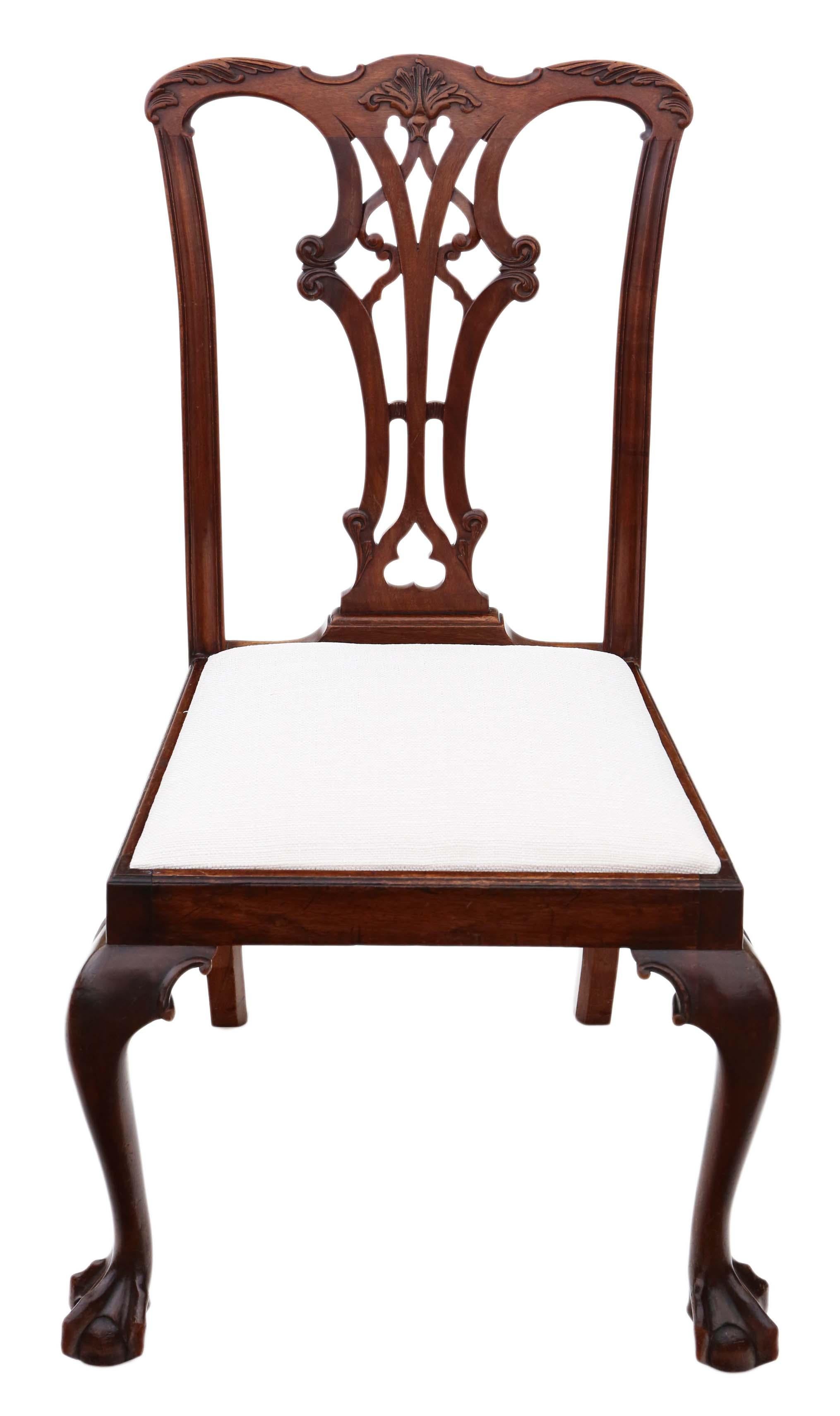 Esszimmerstühle aus Mahagoni im georgianischen Revival-Stil: 8er-Set (6+2), antike Qualität, um 1910 im Angebot 2