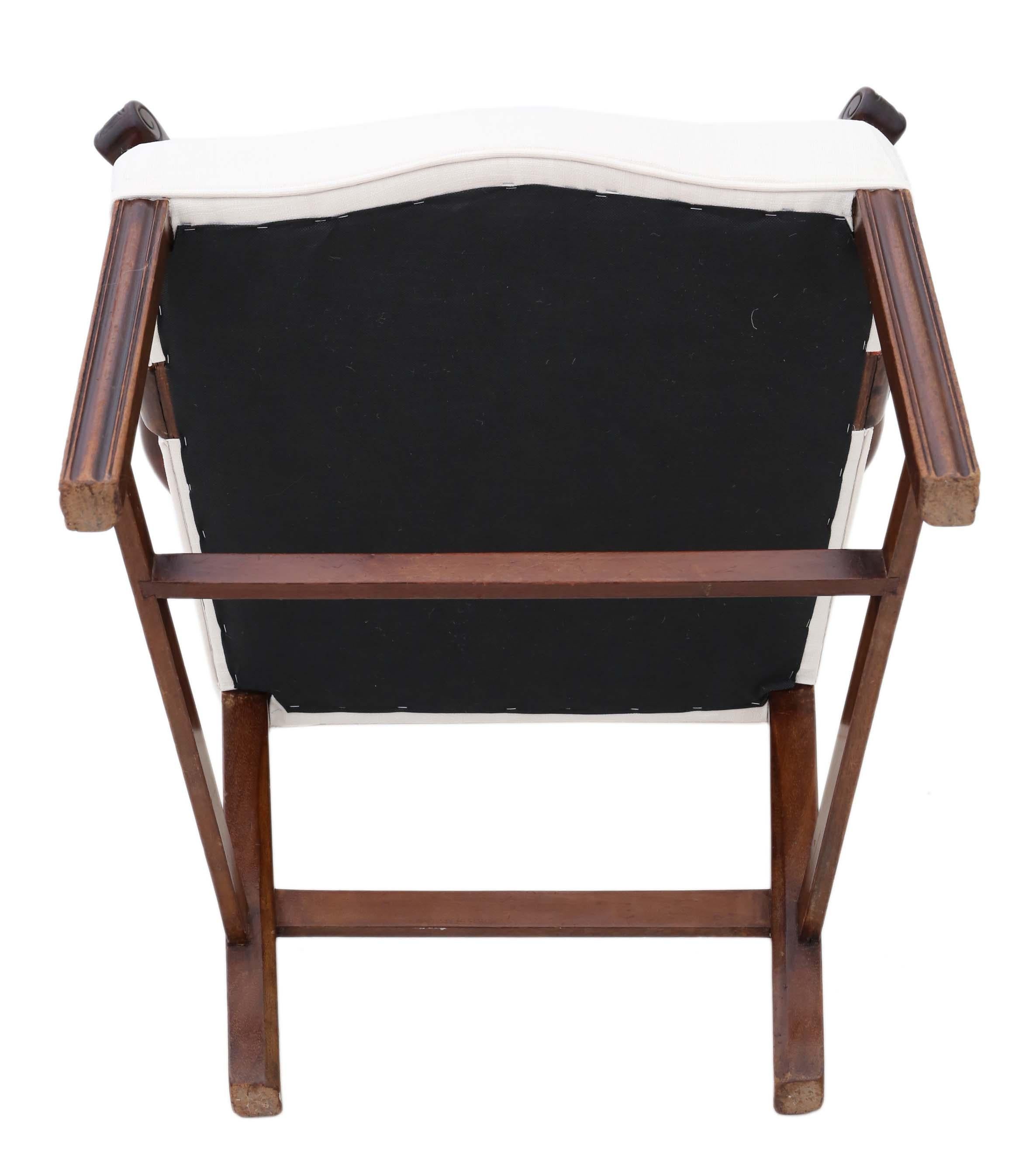 Georgian Revival Mahogany Elbow Carver Desk Chair 5