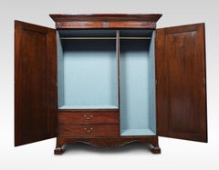 Georgian Revival Mahogany Two-Door Wardrobe