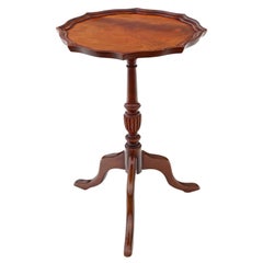 Georgian Revival Mahogany Wine Table Side Scalloped Edge, circa 1920