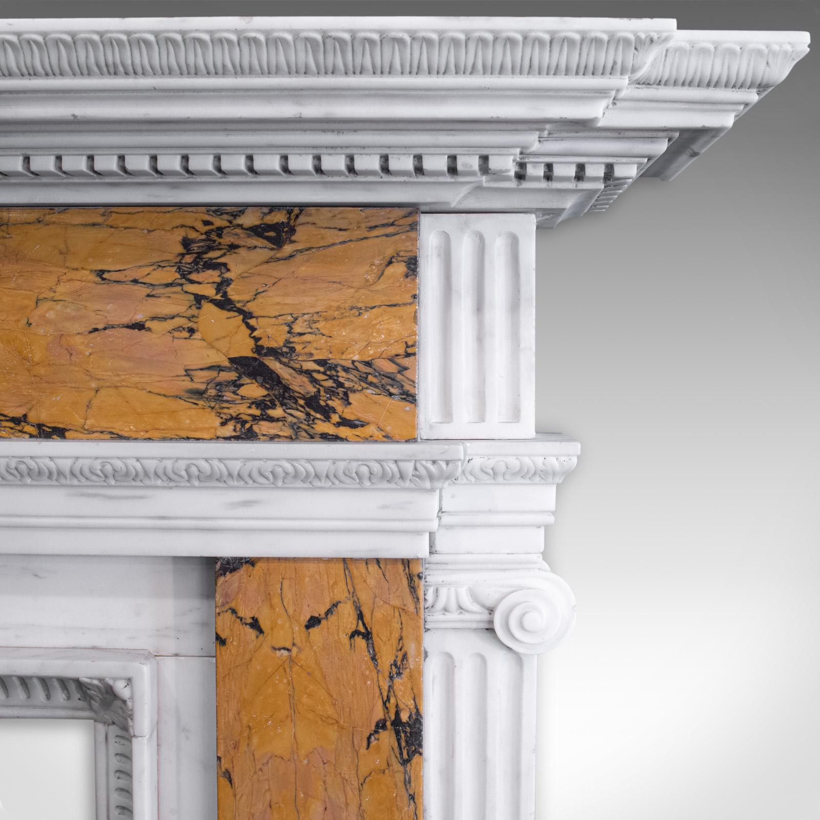 20th Century Georgian Revival Marble Fireplace, English, Fire Surround, Dominic Hurley For Sale