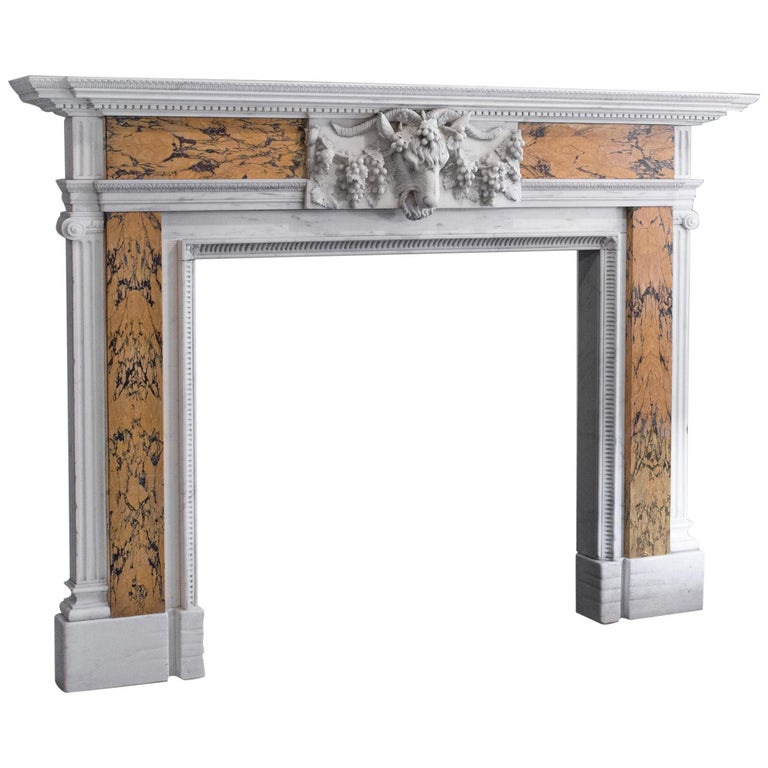 Georgian Revival Marble Fireplace English Fire Surround Dominic