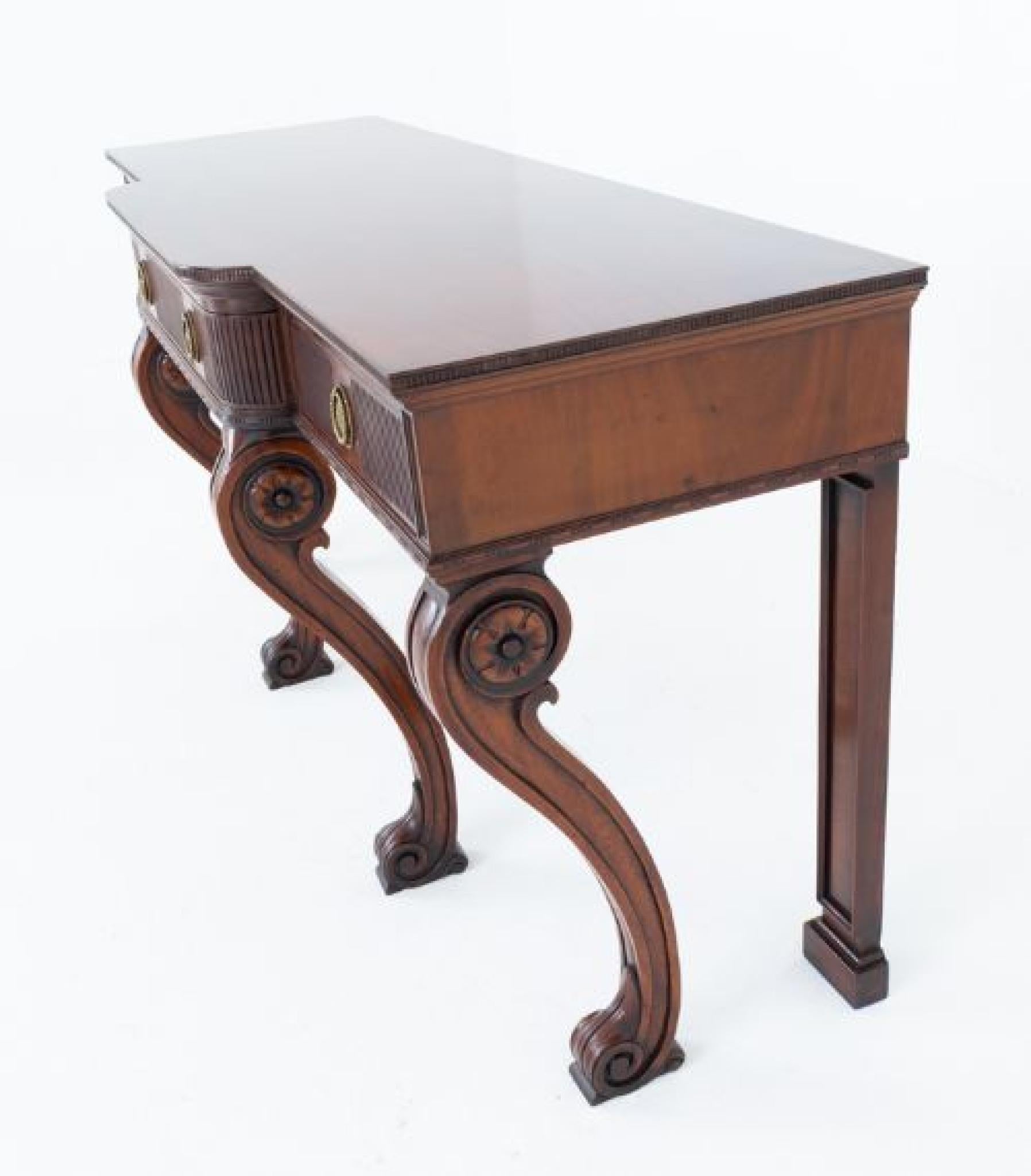 Late 20th Century Georgian Revival Server Sideboard Mahogany Hobbs and Co London For Sale