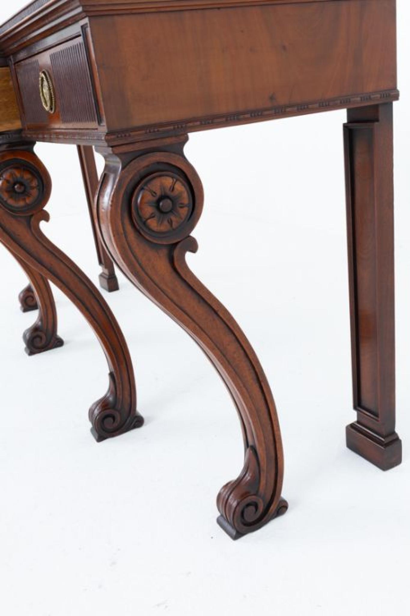 Georgian Revival Server Sideboard Mahogany Hobbs and Co London For Sale 1