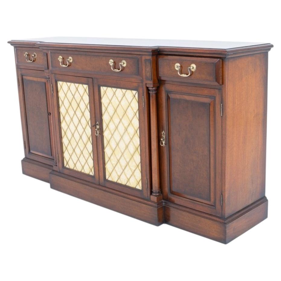 Georgian Revival Sideboard Breakfront Walnut Server For Sale