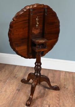 Georgian Revival Tilt Top Table Wine Side Mahogany