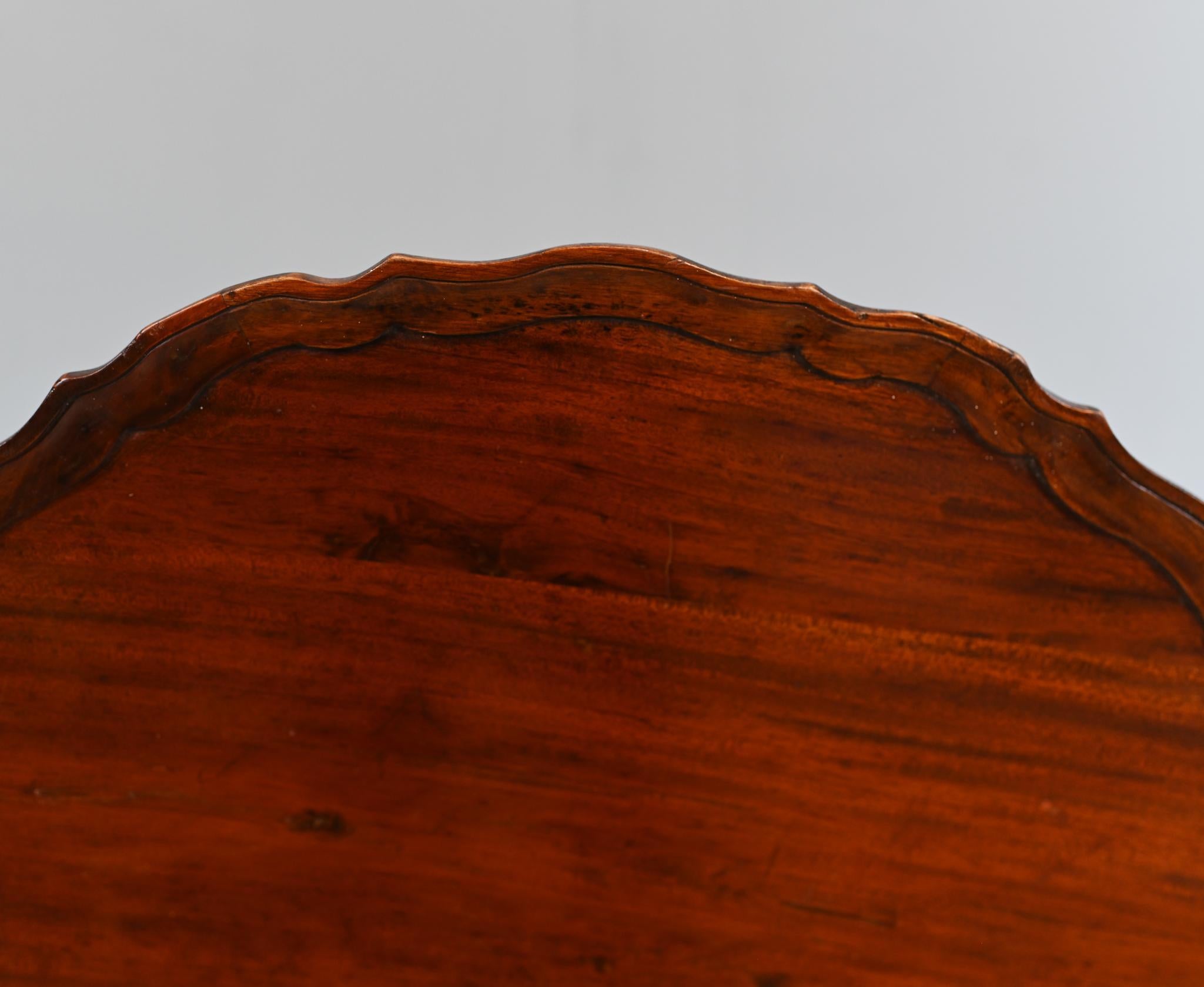 Woodwork Georgian Revival Tilt Top Table Wine Side Mahogany For Sale