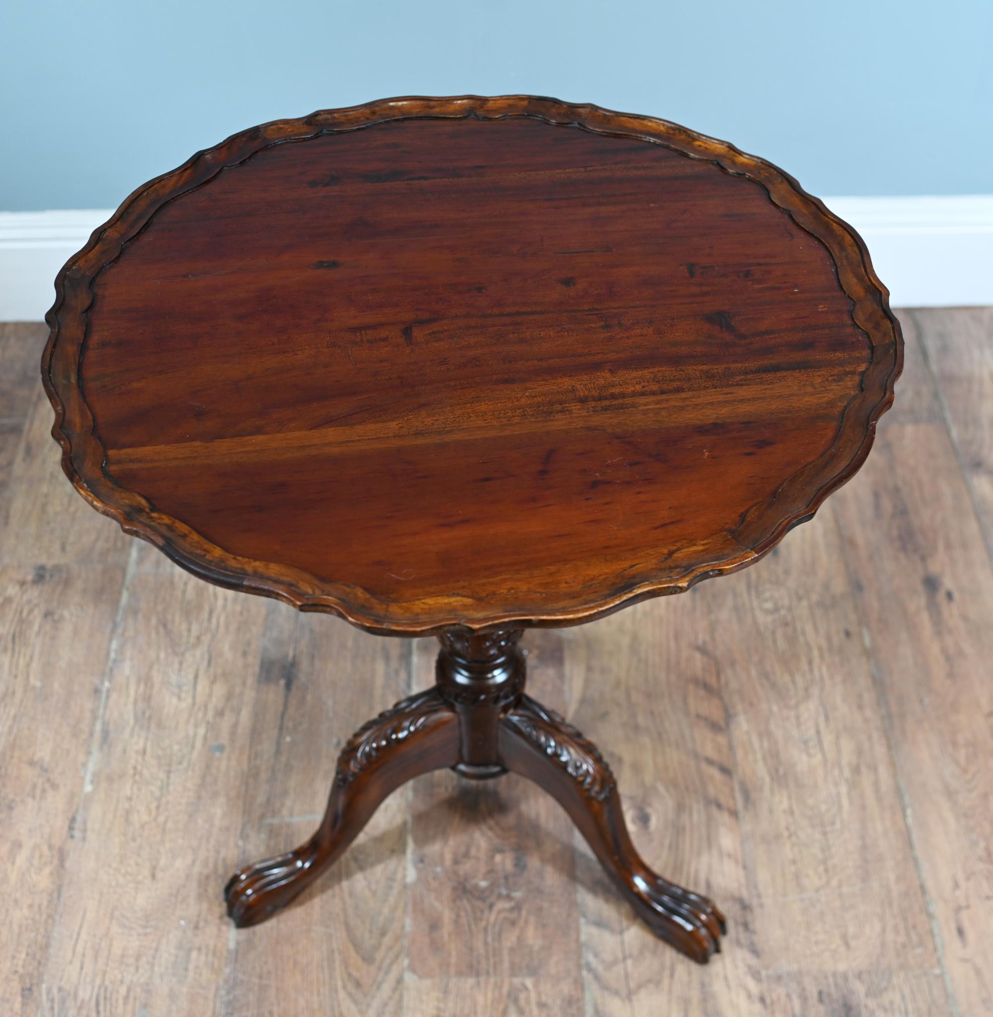 Georgian Revival Tilt Top Table Wine Side Mahogany For Sale 1