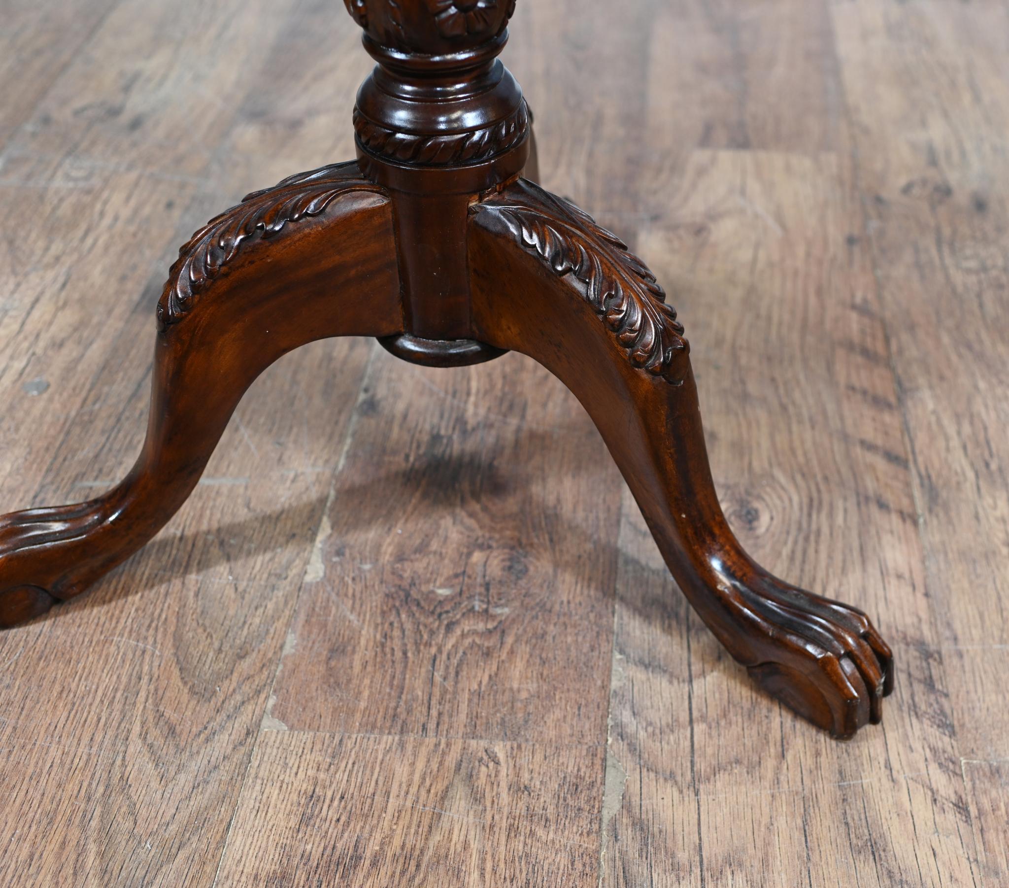 Georgian Revival Tilt Top Table Wine Side Mahogany For Sale 4