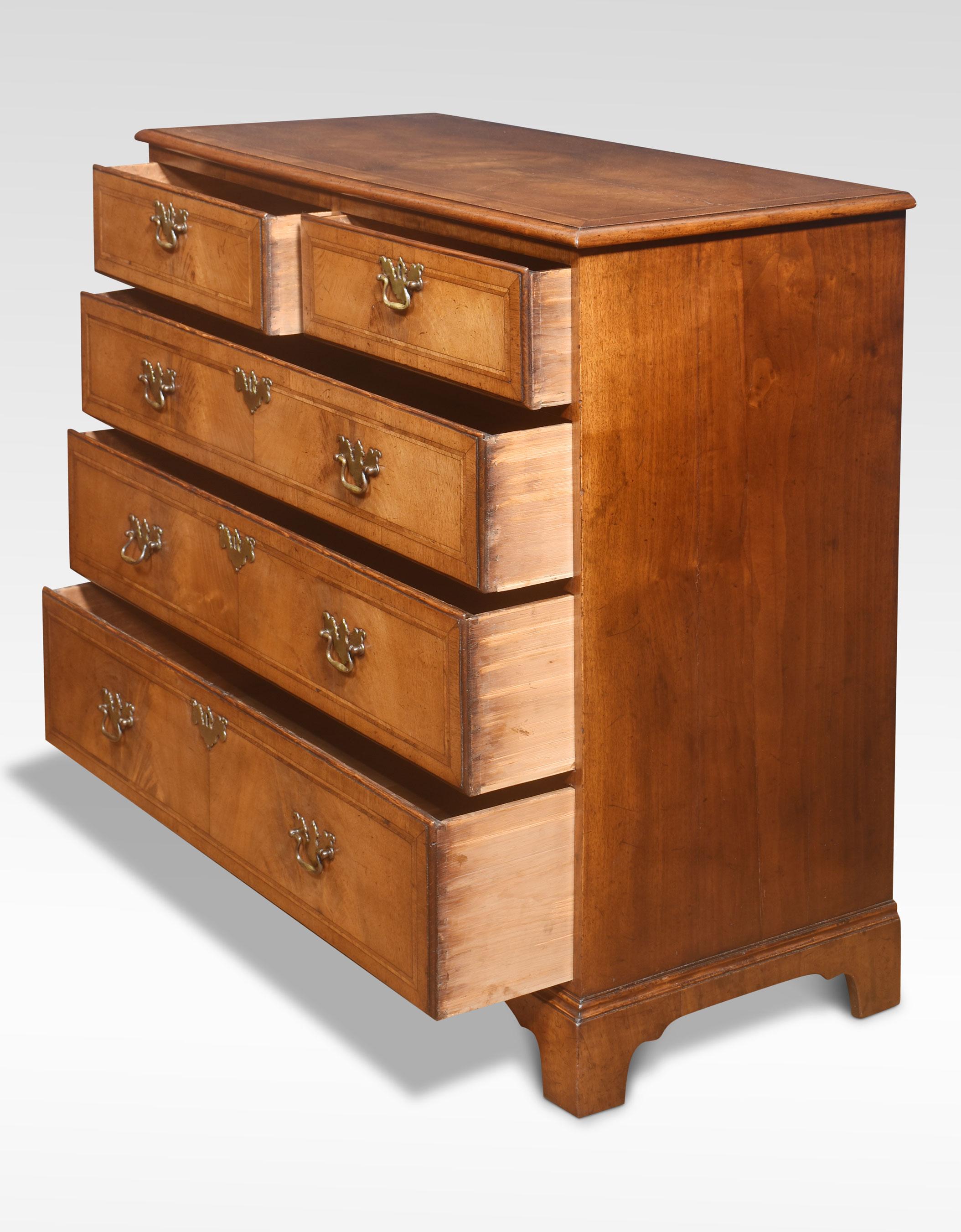 Walnut Georgian revival walnut chest of drawers