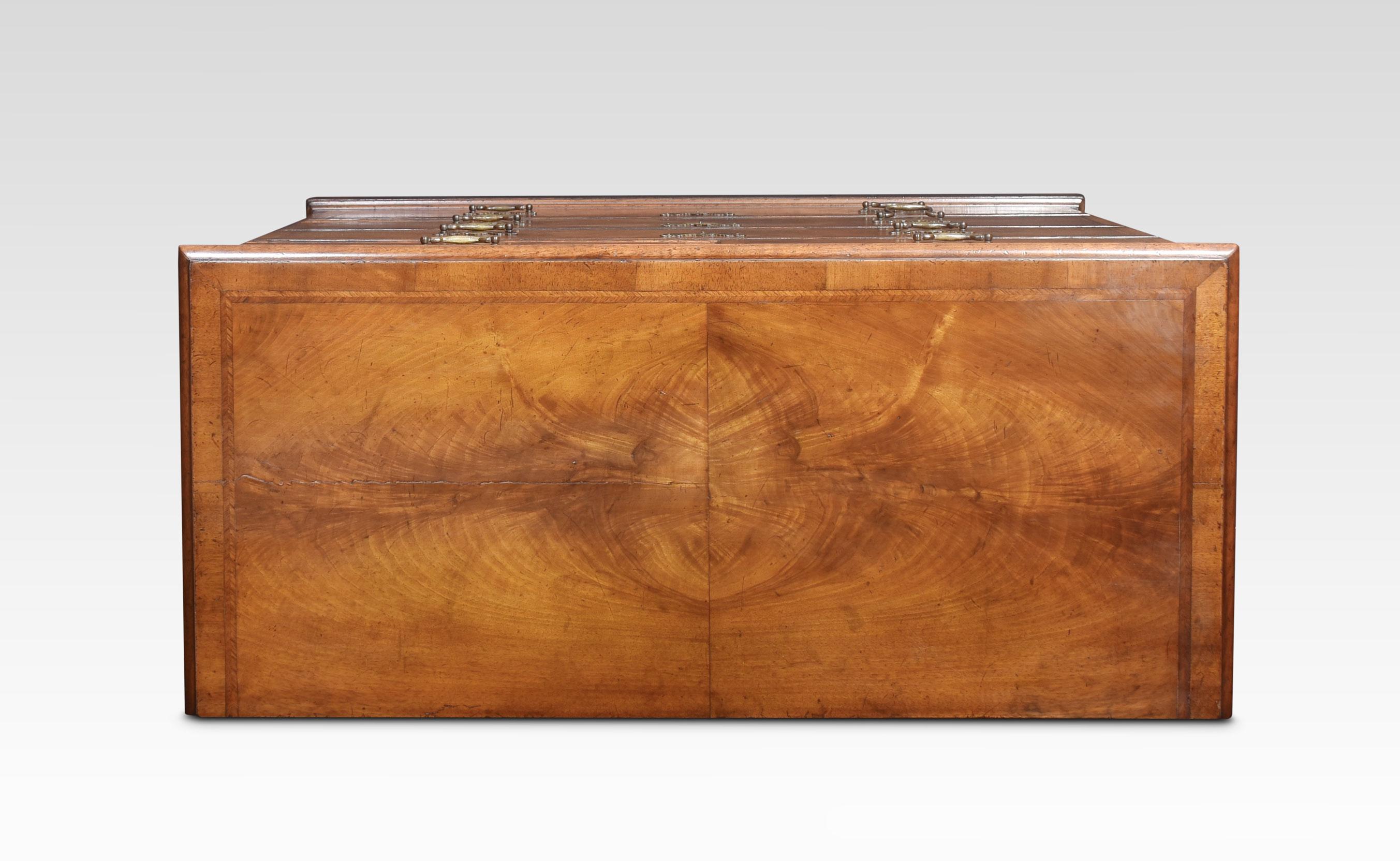 Georgian revival walnut chest of drawers 1