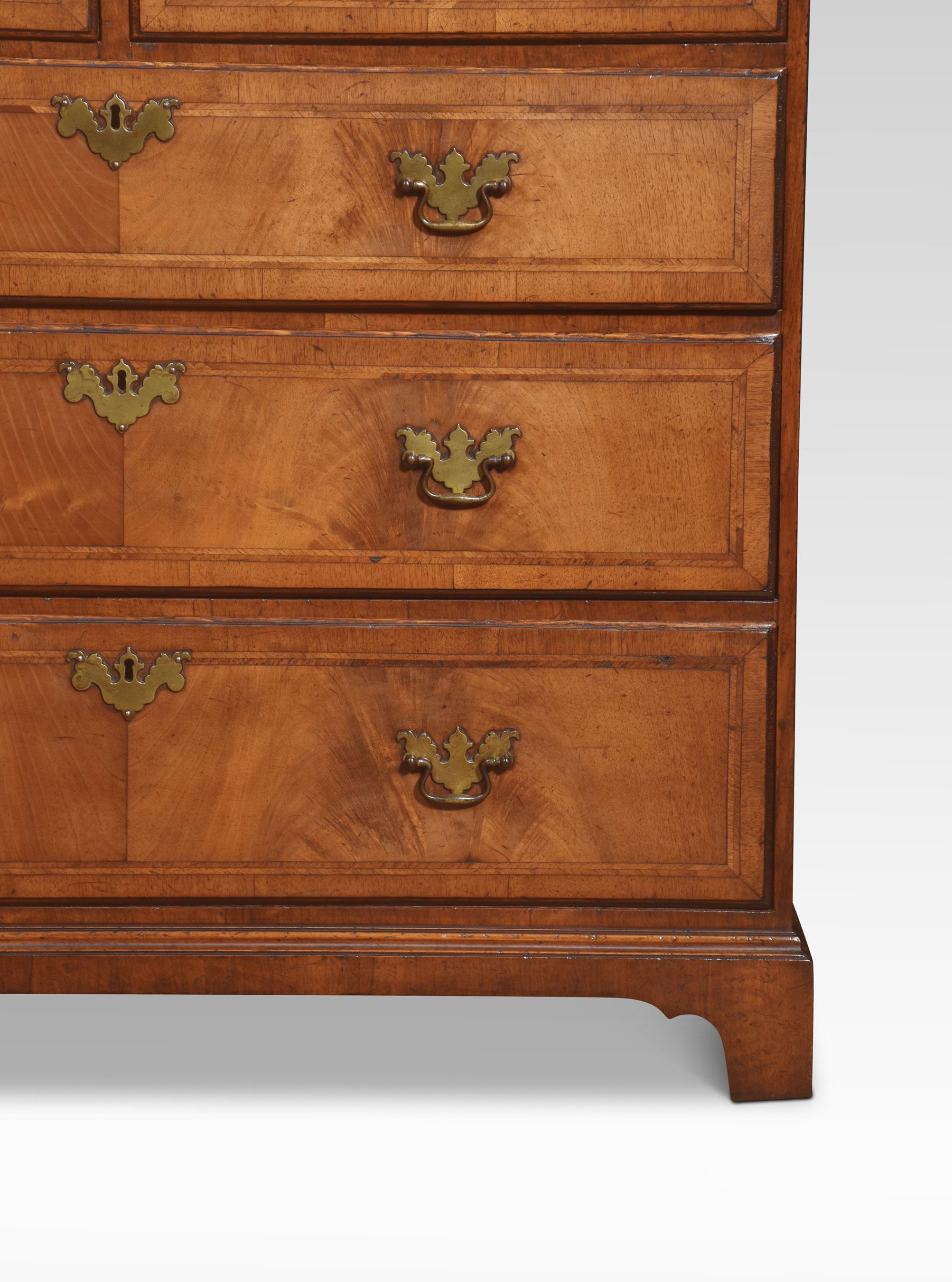 Georgian revival walnut chest of drawers 2