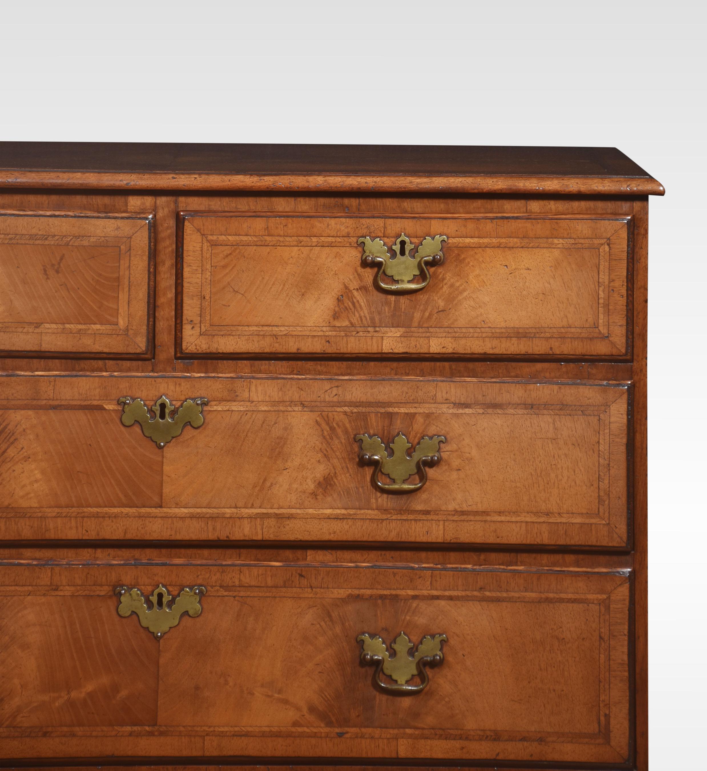 Georgian revival walnut chest of drawers 3