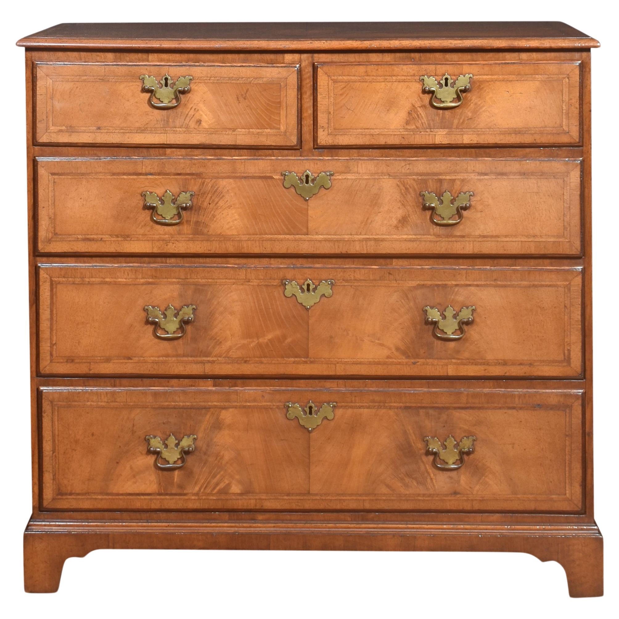 Georgian revival walnut chest of drawers