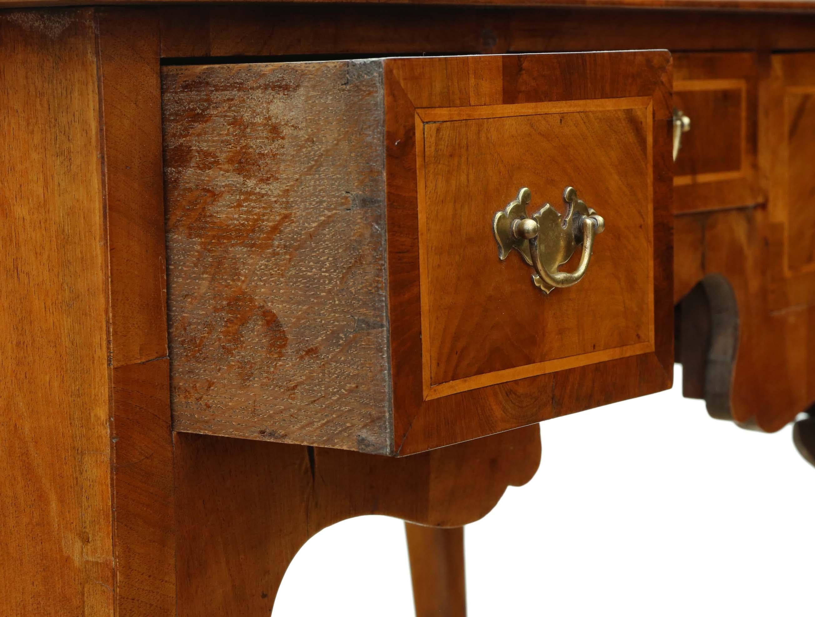 Georgian Revival Walnut Lowboy Writing Side Table 3