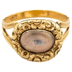 Georgian Ring A Portrait Miniature of a Lovers Eye
