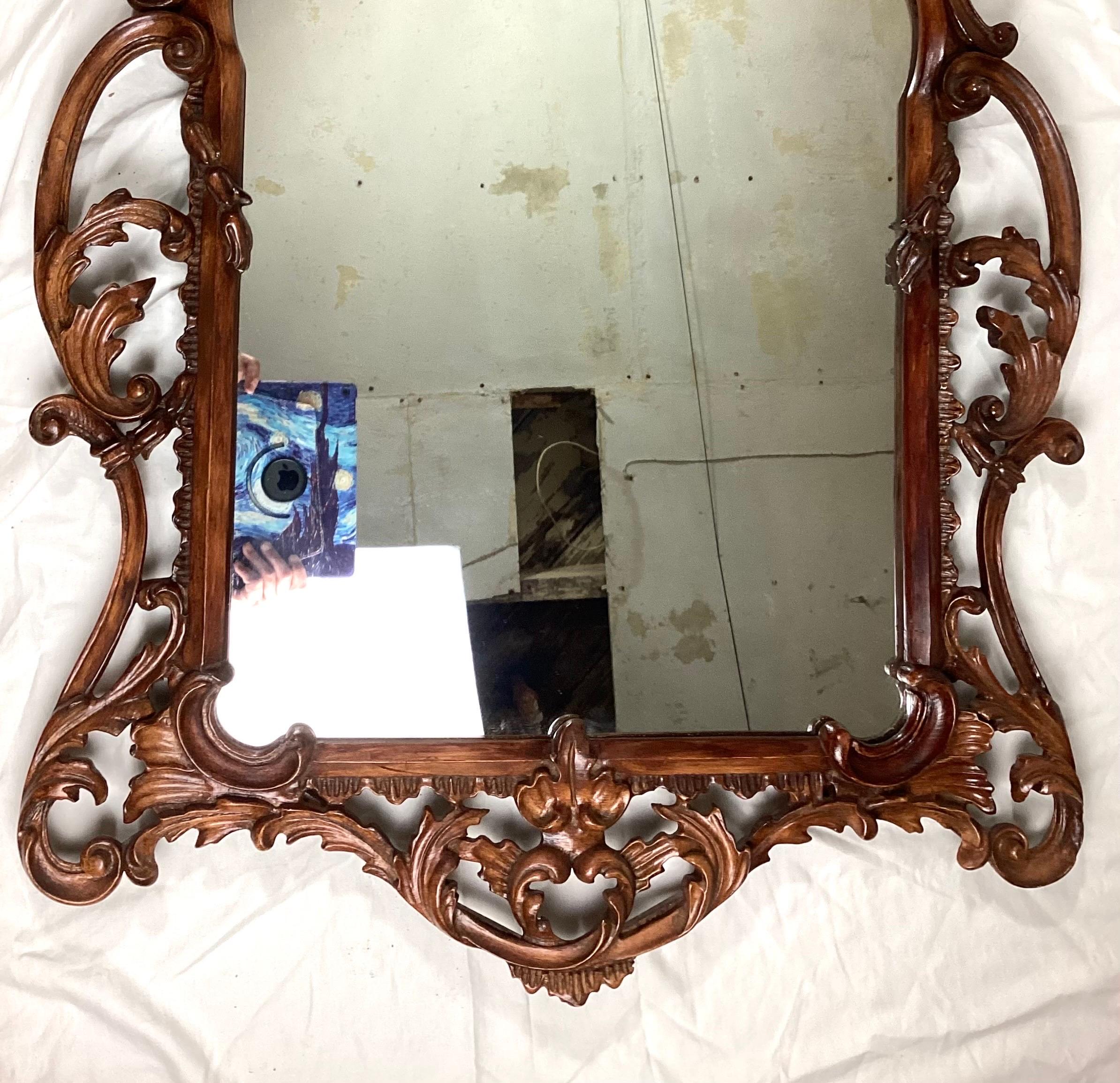 Unknown Georgian Rococo Wall Mirror For Sale