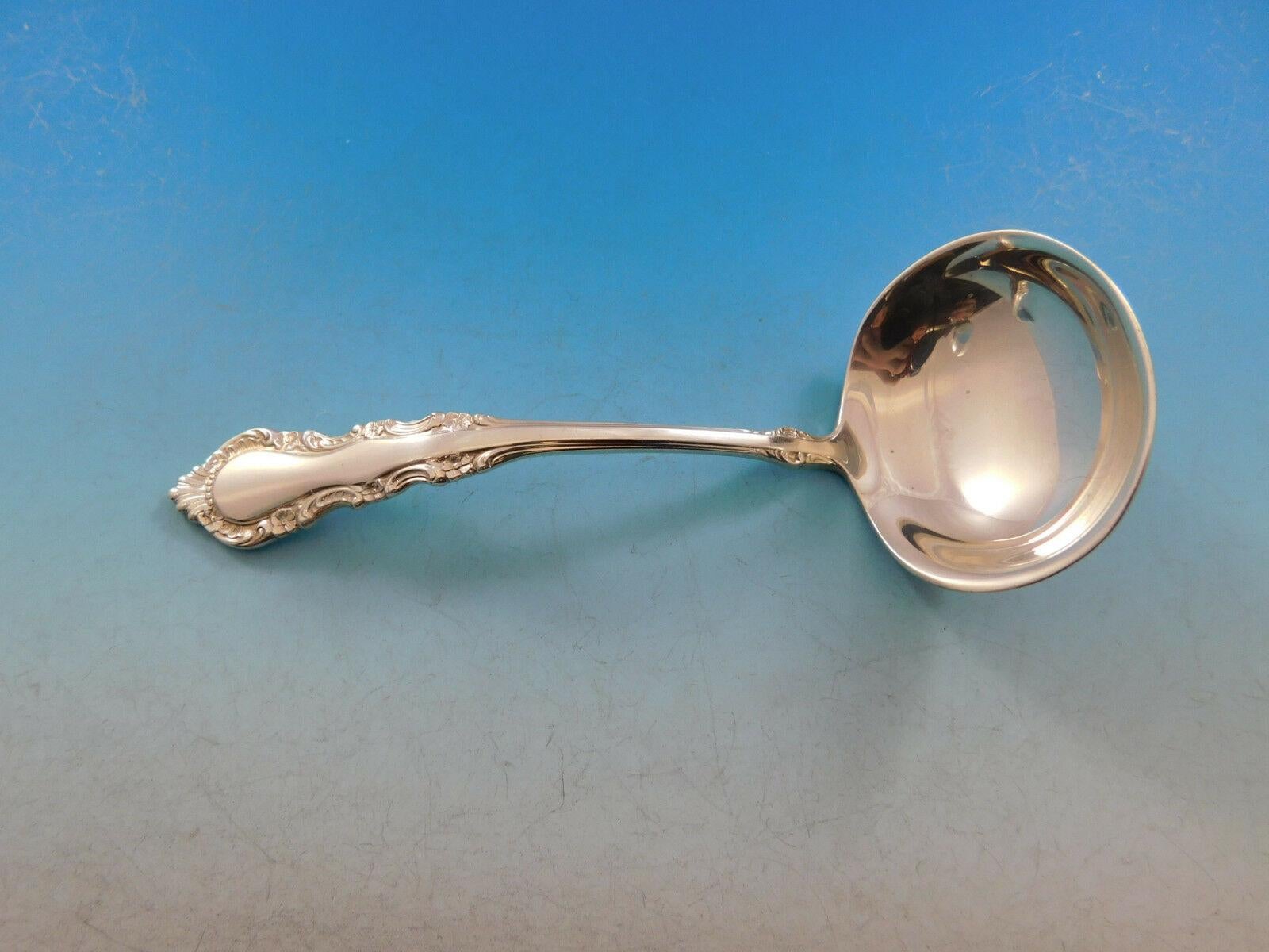 Georgian Rose By Reed and Barton Sterling Silver Gravy Ladle 6" 