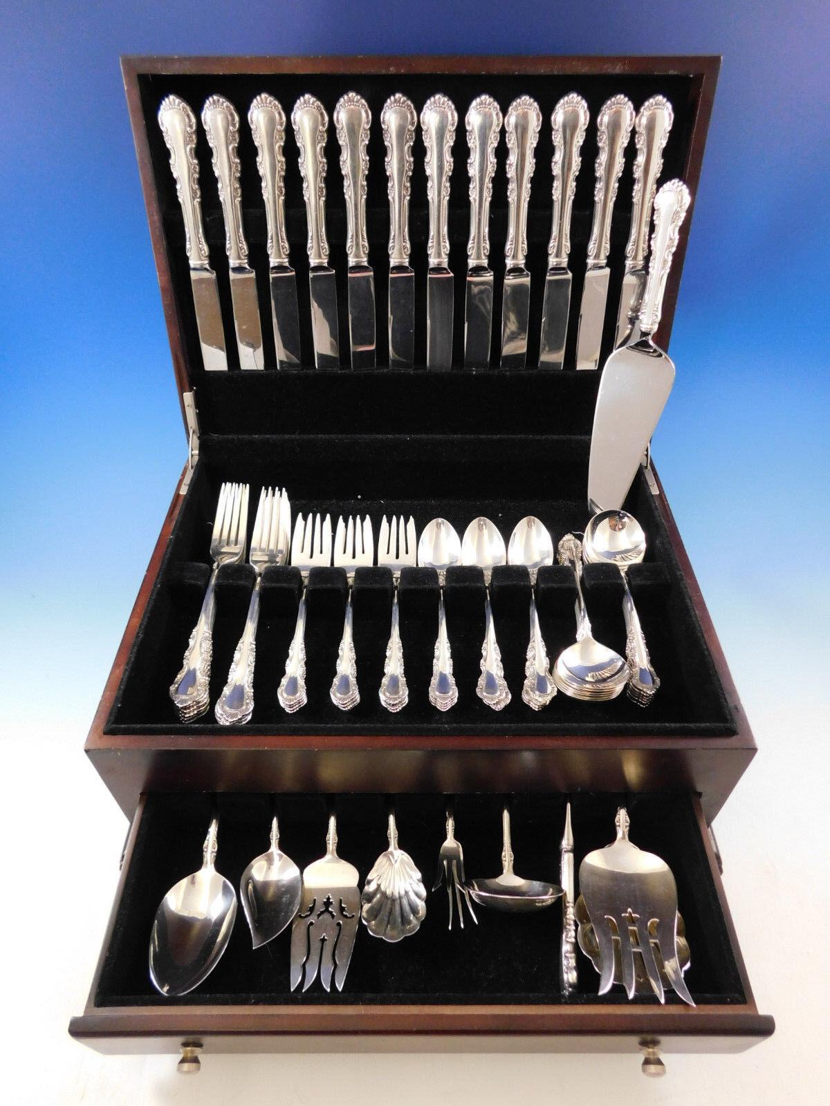 Service de couverts en argent sterling Georgian Rose par Reed & Barton, 71 pièces en vente 6