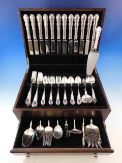 Georgian Rose by Reed & Barton Sterling Silver Flatware Set Service 71 Pc Dinner