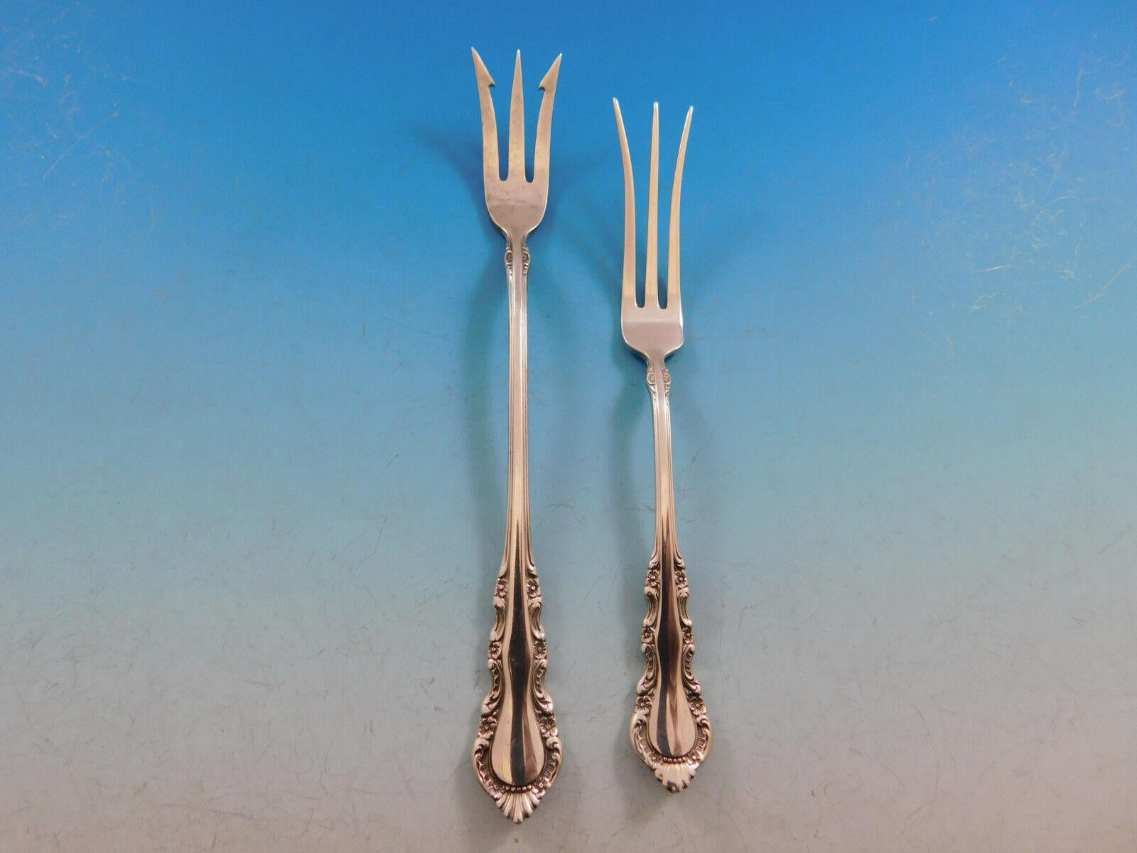 Argent sterling Service de couverts en argent sterling Georgian Rose par Reed & Barton, 71 pièces en vente