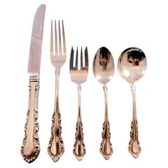 Georgian Rose by Reed & Barton Sterling Silver Flatware Set Service 71 pc Dinner