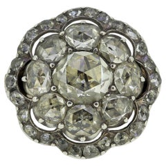 Georgian Rose Cut Diamond Cluster Ring