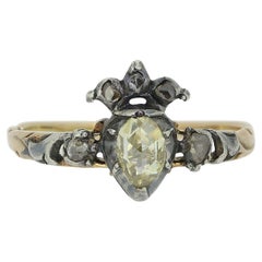 Georgian Rose Cut Diamond Crown Ring