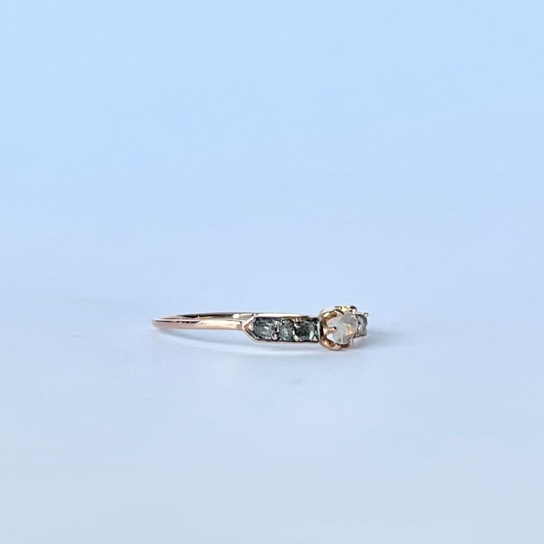 Georgian Rose Cut Diamond Five-Stone Band 1