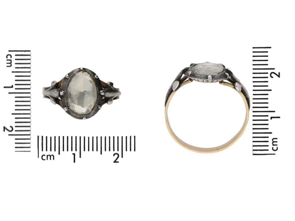 Georgian Rose Cut Diamond Ring, circa 1820 In Good Condition For Sale In London, GB