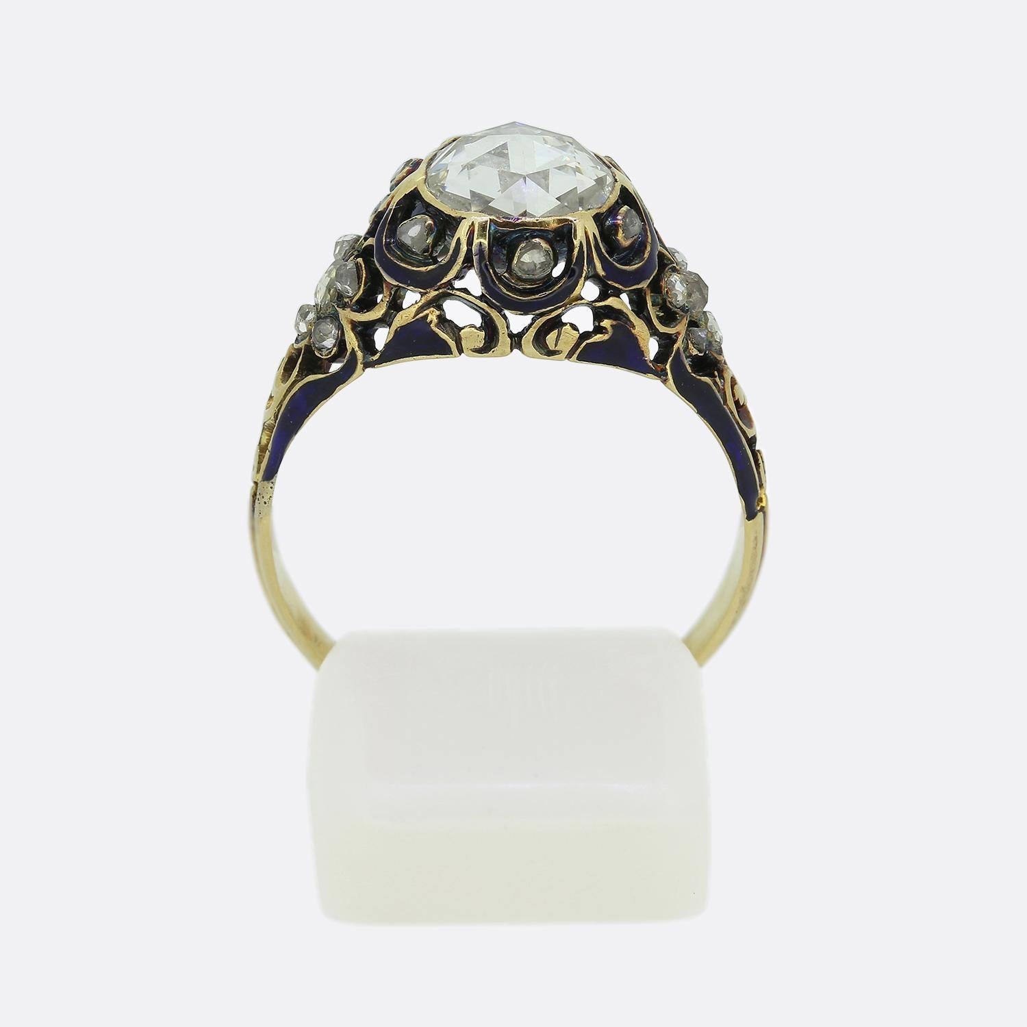 Georgian Rose Cut Diamond Ring For Sale 1
