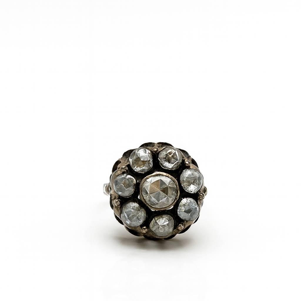 Georgischer Ring im Rosenschliff im Zustand „Hervorragend“ im Angebot in Firenze, FI