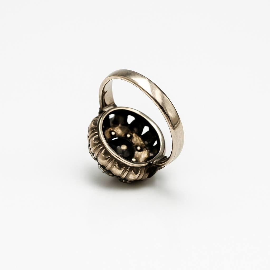 Georgischer Ring im Rosenschliff für Damen oder Herren im Angebot